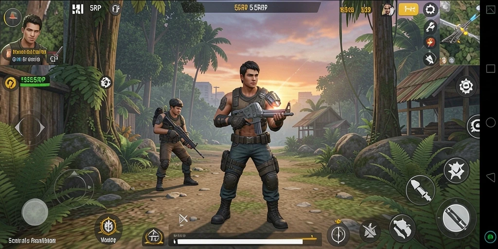 Tampilan gameplay menarik dari 55RP yang penuh dengan interaksi.