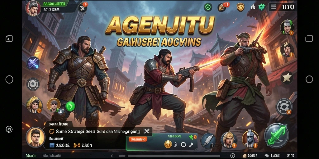 Screenshot gameplay AGENJITU menunjukkan aksi strategis yang menarik.