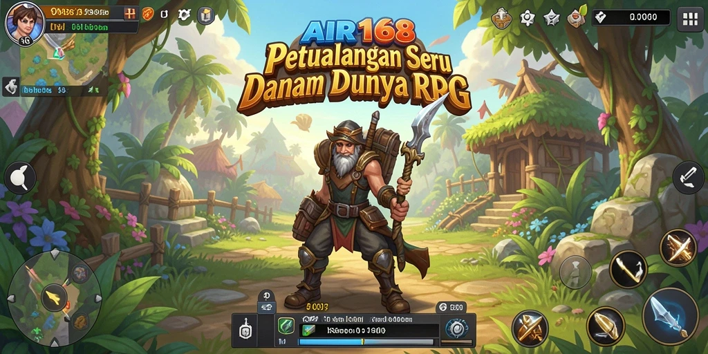 Tampilan gameplay seru dari AIR168 dalam dunia RPG.
