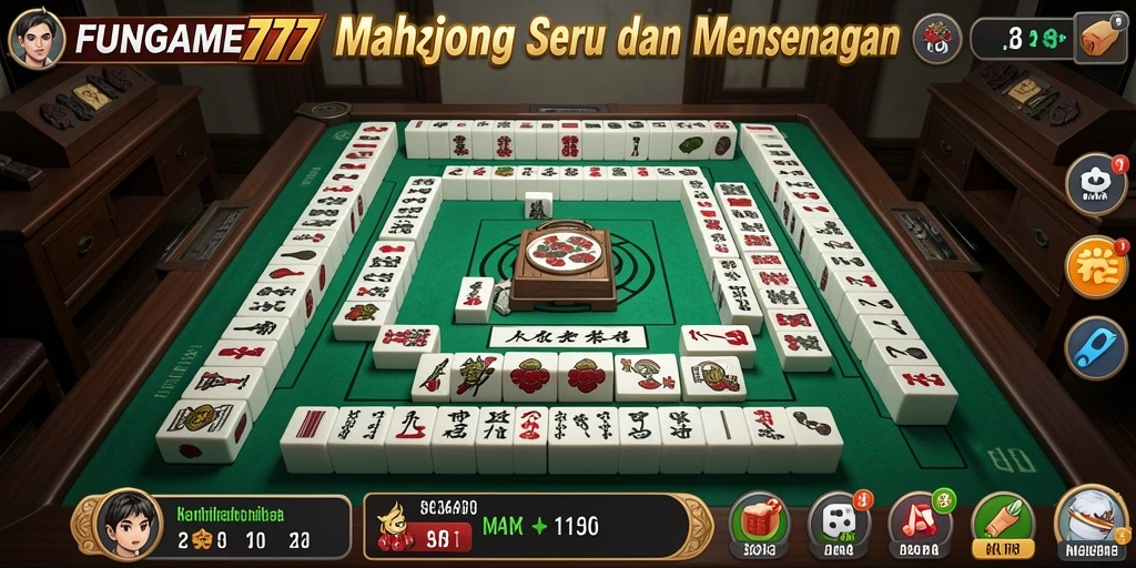Tampilan gameplay Mahjong yang menarik dalam FUNGAME777.