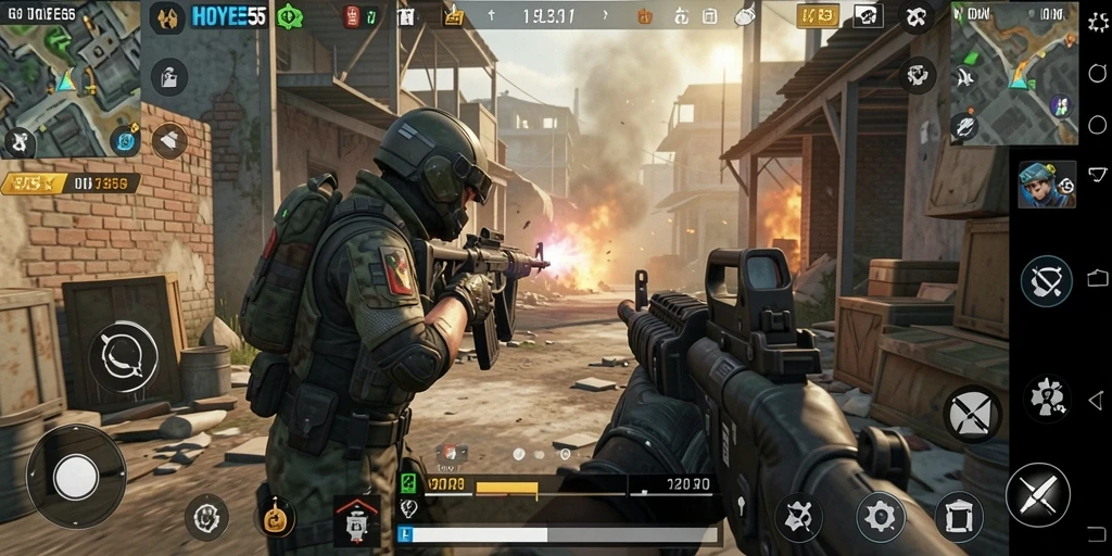 Tampilan gameplay seru dan intens dari HOYE55 dengan grafis menakjubkan.