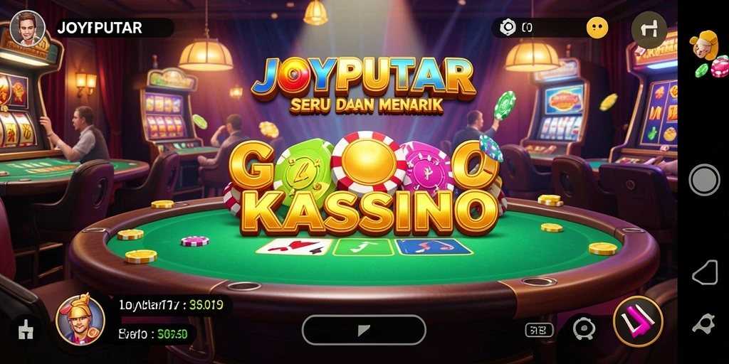 Tampilan gameplay menarik di JOYPUTAR dengan berbagai permainan Kasino.