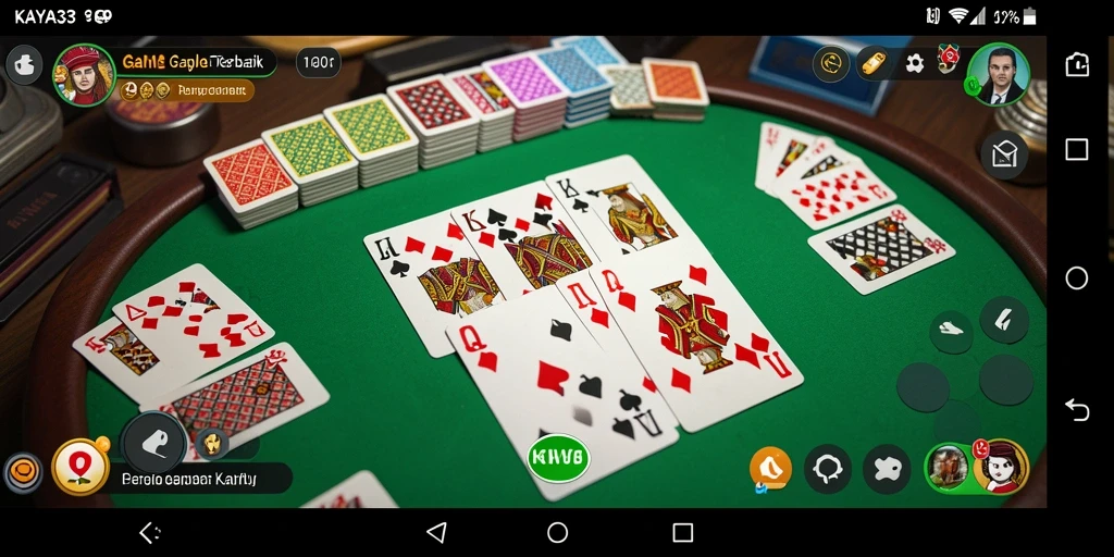 Tampilan menarik gameplay KAYA33 saat bermain Gaple.