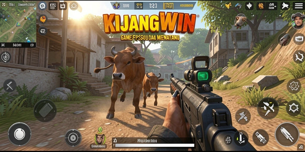 Screenshot dari gameplay KIJANGWIN yang menegangkan di medan pertempuran.
