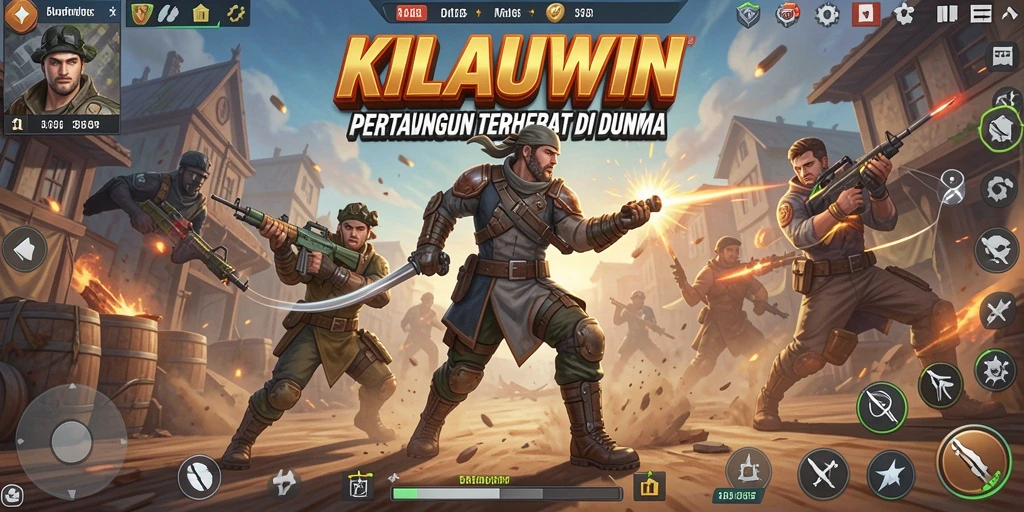 Tangkapan layar KILAUWIN menampilkan pertarungan intens di medan Battle Royale.