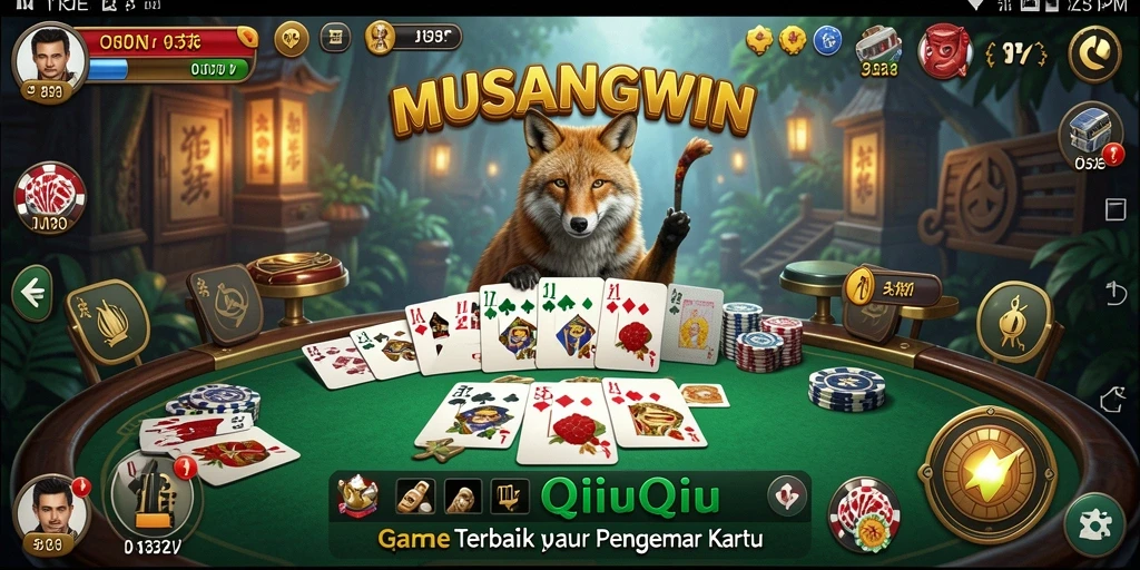 Tampilan menawan dari gameplay QiuQiu di MUSANGWIN.