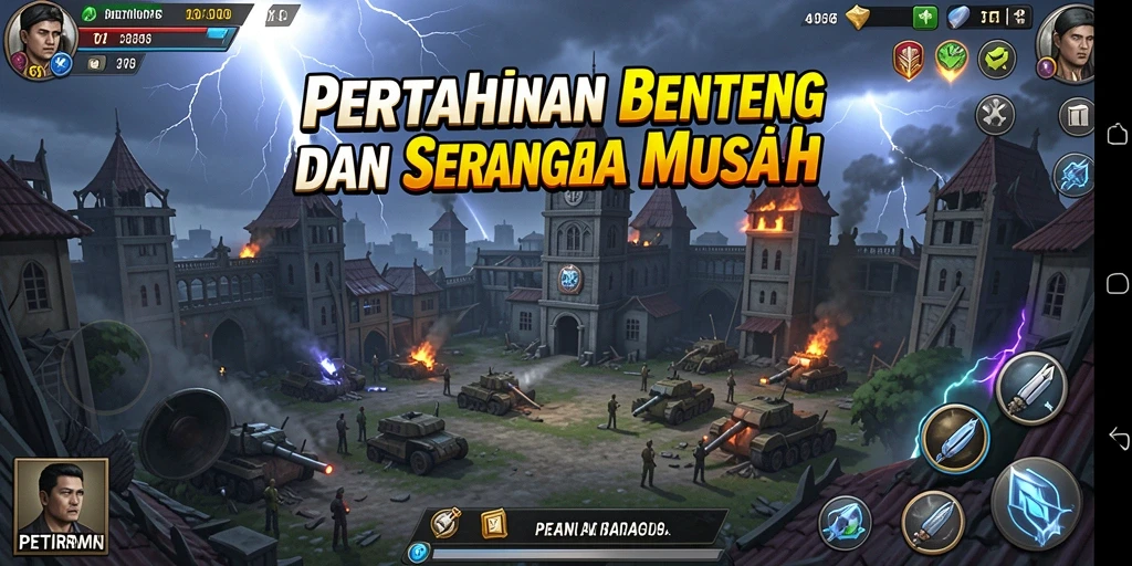 Tangkapan layar utama dari game Tower Defense PETIRRP menampilkan aksi yang mendebarkan.