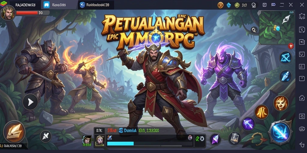 Gameplay epik dalam RAJADEWA138 yang penuh aksi dan petualangan.