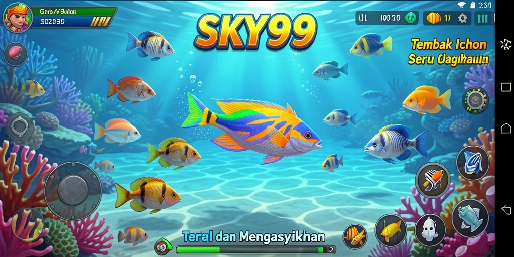Tangkapan layar gameplay SKY99 yang penuh aksi Tembak Ikan.
