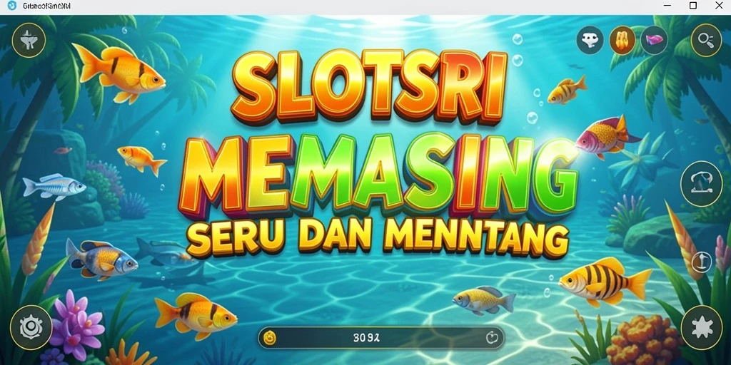 Tampilan gameplay SLOTSRI yang penuh aksi memancing ikan.