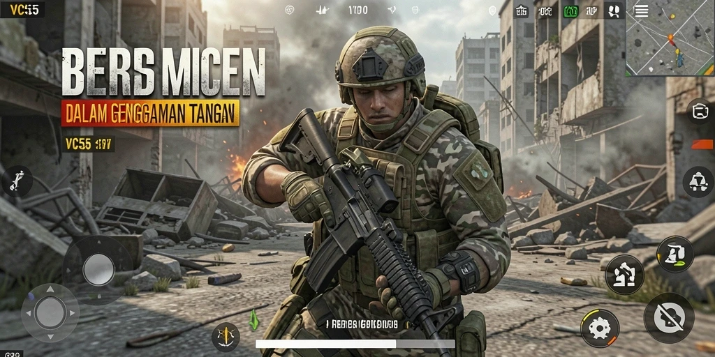 Tangkapan layar gameplay VC55 yang menampilkan aksinya yang dinamis dan mendebarkan.