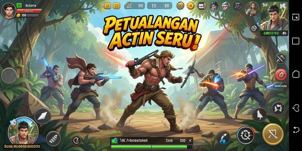 Tampilan aksi seru dari gameplay YUMETOTO yang menegangkan.